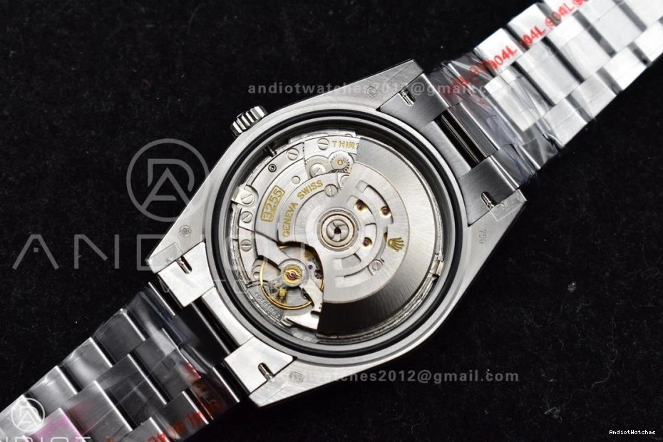 On President Steel Trendsetting Bracelet 40 A3255 GMF 703 V Dial Weighted Markers Tungsten Roman DayDate 904L Blue 0826